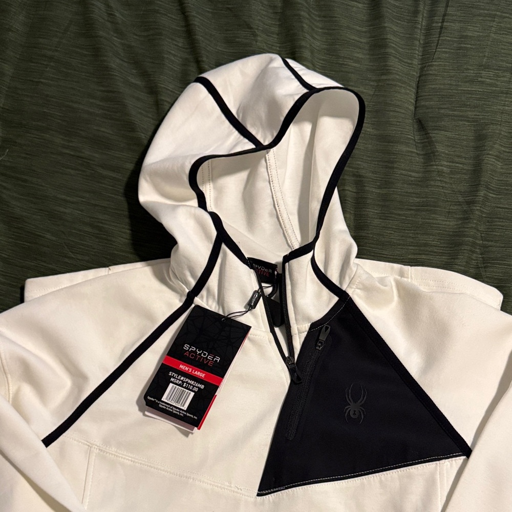 Spyder Men's Performance Jacket in White and Black